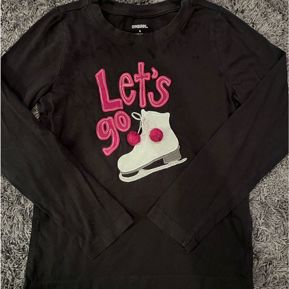 Charcoal gray Gymboree long sleeve tee. Size 6